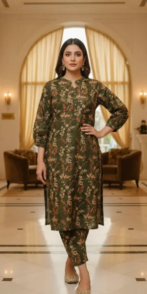 Dark Green Khaddar, Umeed e Noor