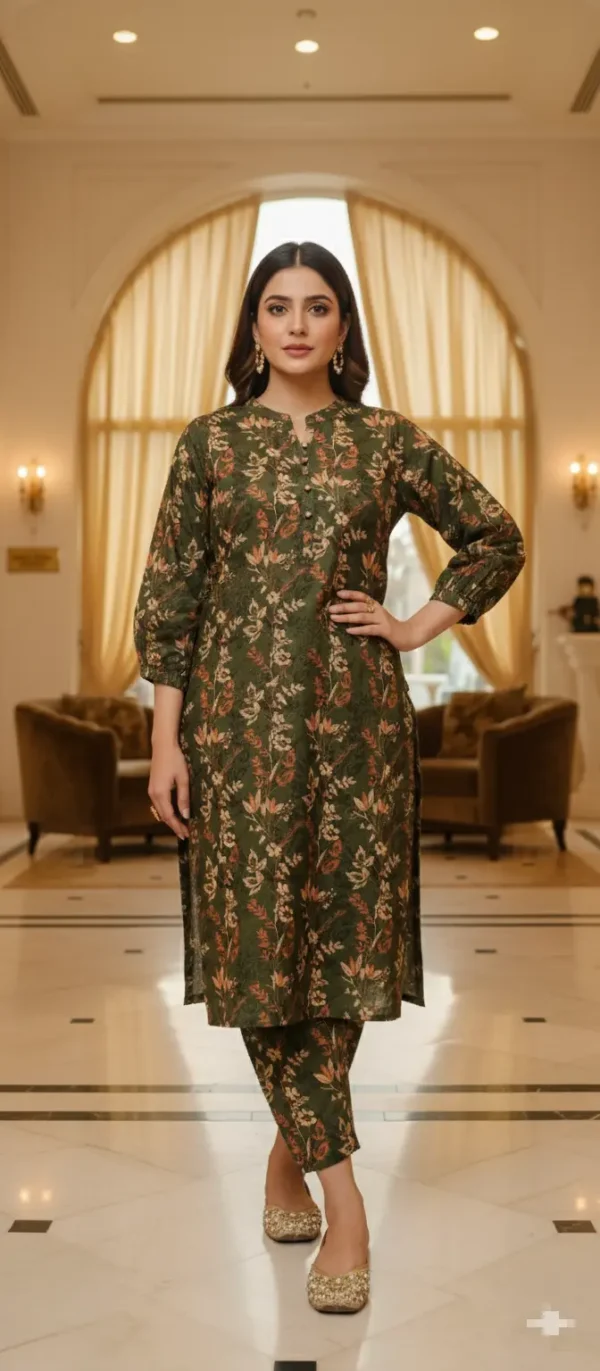 Dark Green Khaddar, Umeed e Noor