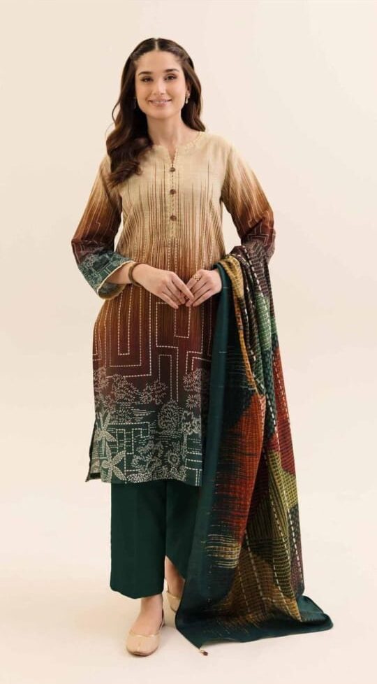 3 Piece Khaddar Suit